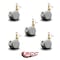 Service Caster 2 Inch MRI Safe Casters with Brakes, 12mm Threaded Stem, Set of 5, SCC, 5PK SCC-TS02S50-TPR-GRY-B-M12X22-MRI-5 - alternate 3